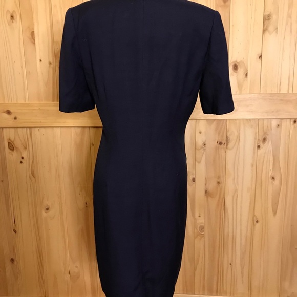 Vintage double breasted navy Albert Nipon dress - Picture 12 of 14